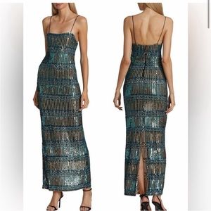 Alice and Olivia Fifi Sequin Maxi Dress